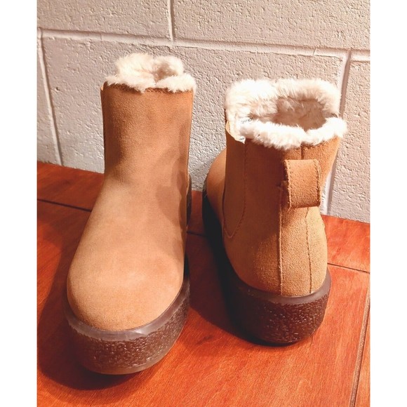 MADEWELL The Toasty Leather Upper Faux Fur Lined Chelsea Boots Sz 9*Runs Big(10) - Picture 2 of 13